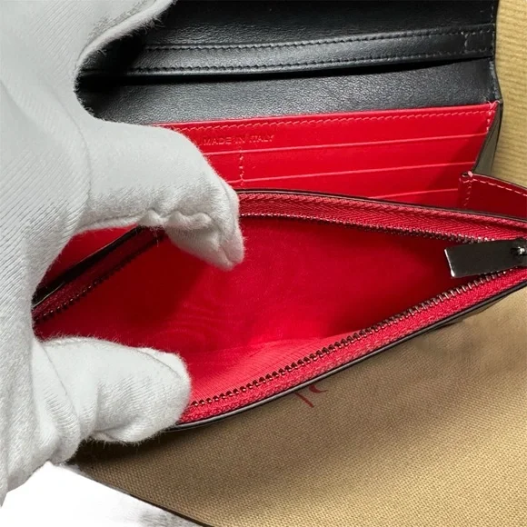 ❌SOLD❌Christian Louboutin Black Leather Clutch with Metallic Studs - Picture 3 of 11